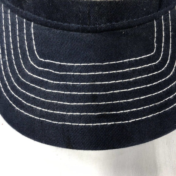 OLD NAVY HAT CAP USA FLAG AMERICAN PATRIOTIC NAVY BLUE SNAPBACK DISCOLORED OSFM - Picture 2 of 16